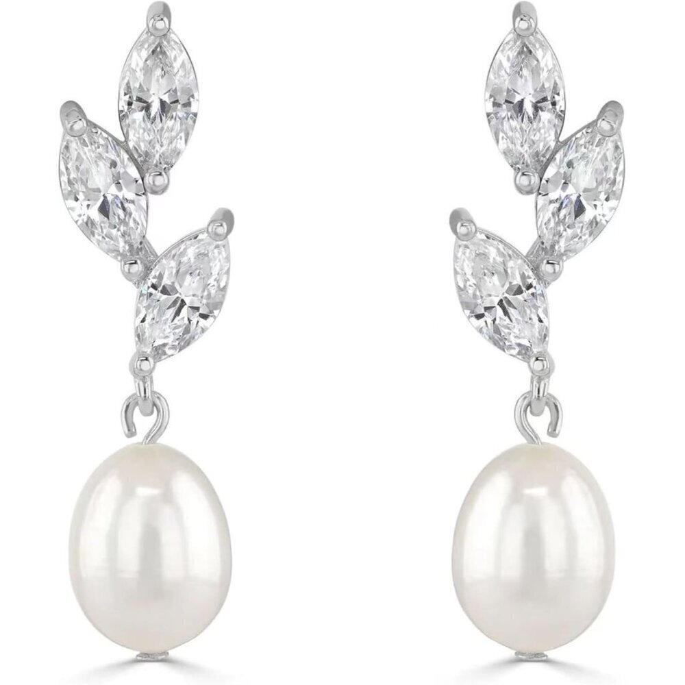 Women's Lightweight Pearl Drop Dangle Earrings Elegant Casual Jewelry